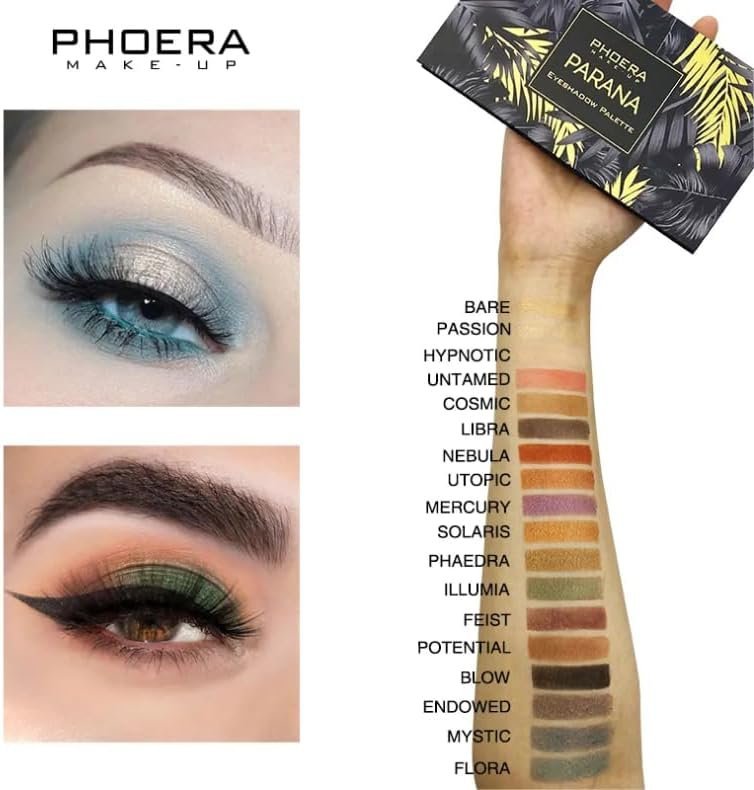 PHOERA 18 Colors Highly Pigmented Eyeshadow Palette - Image 5