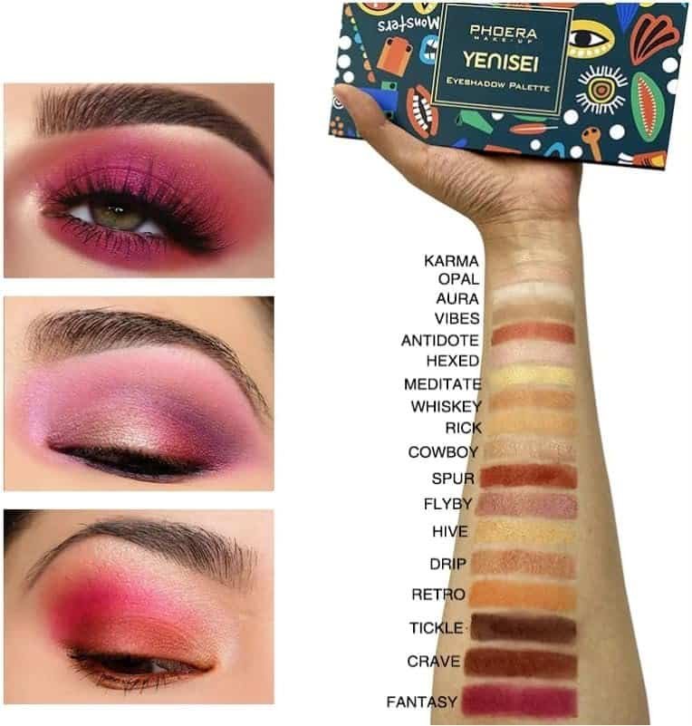 PHOERA 18 Colors Highly Pigmented Eyeshadow Palette - Image 9