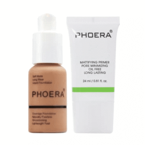 PHOERA Liquid Foundation & 24ml Mattifying Makeup Primer Combo