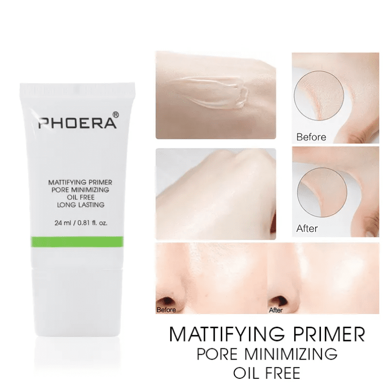 PHOERA Liquid Foundation & 24ml Mattifying Makeup Primer Combo - Image 4