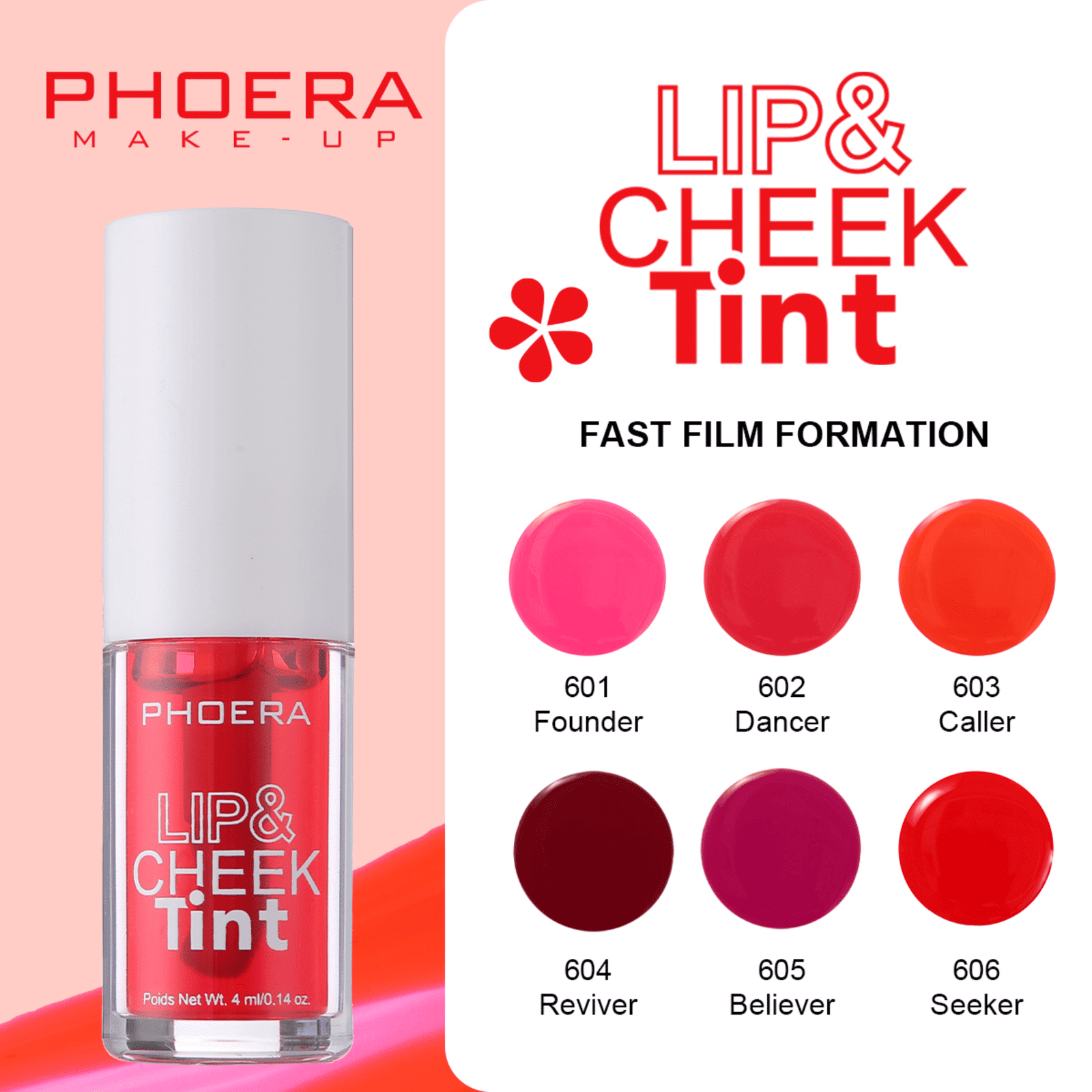 PHOERA Lip & Cheek Tint Matte Finish - Image 2