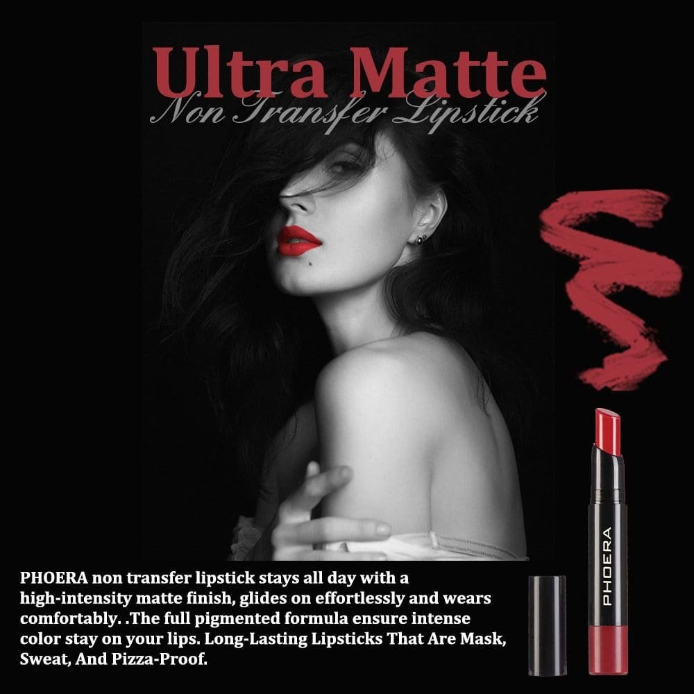PHOERA Ultra Matte Non Transfer Lipstick - Image 5