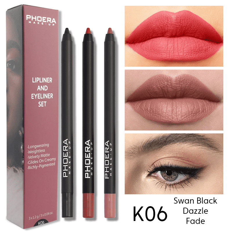 PHOERA Matte Lip & Eyeliner Kit - Image 4